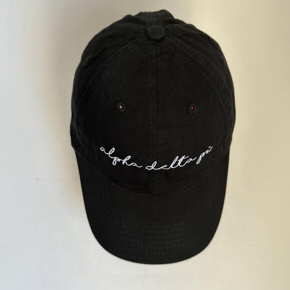 Alpha Delta Pi Dad Hat Embroidered Cap Adjustable Strap Back Black One Size - Picture 3 of 8